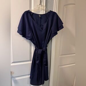 SHEIN Navy Midi Dress with Belt